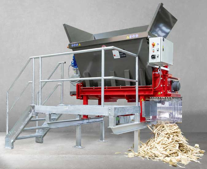 Broyeur P1300 et P1600 pour palettes et multi-matériaux