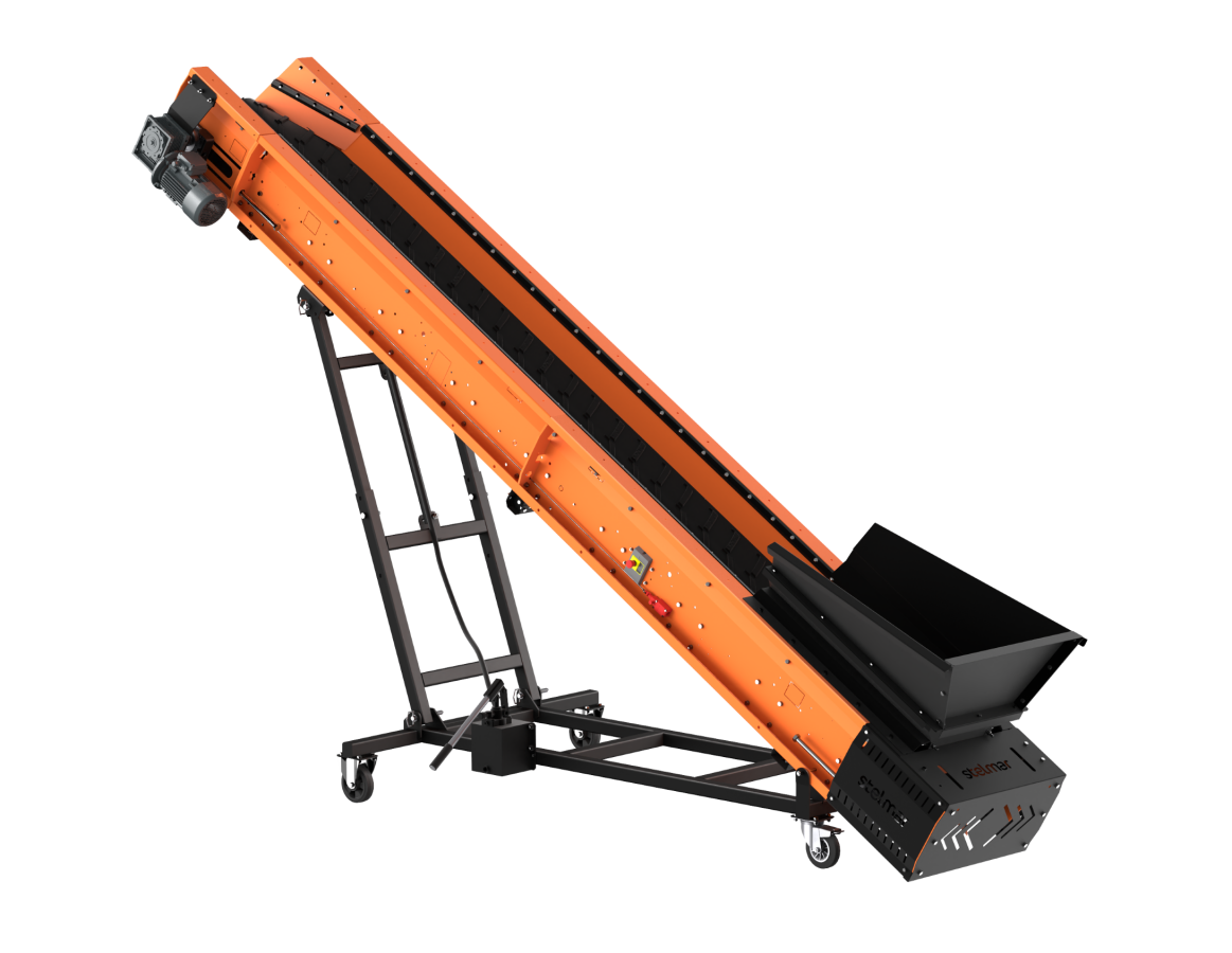 Convoyeur à bande renforcé 450 x 50 cm mobile DMB Machine, 4,5 mètres, bande 50 cm